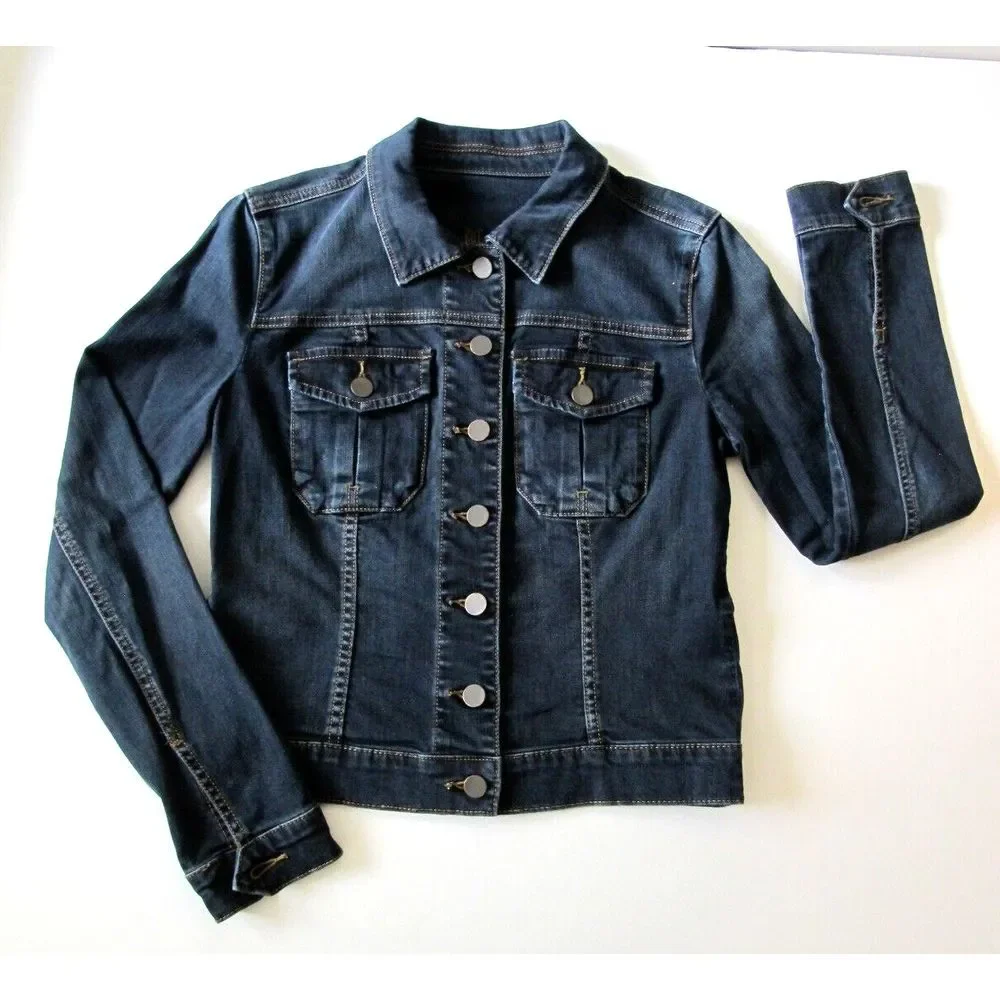 Women's XS Kut From Cloth Blue Denim‎ Stretch Jean Jacket